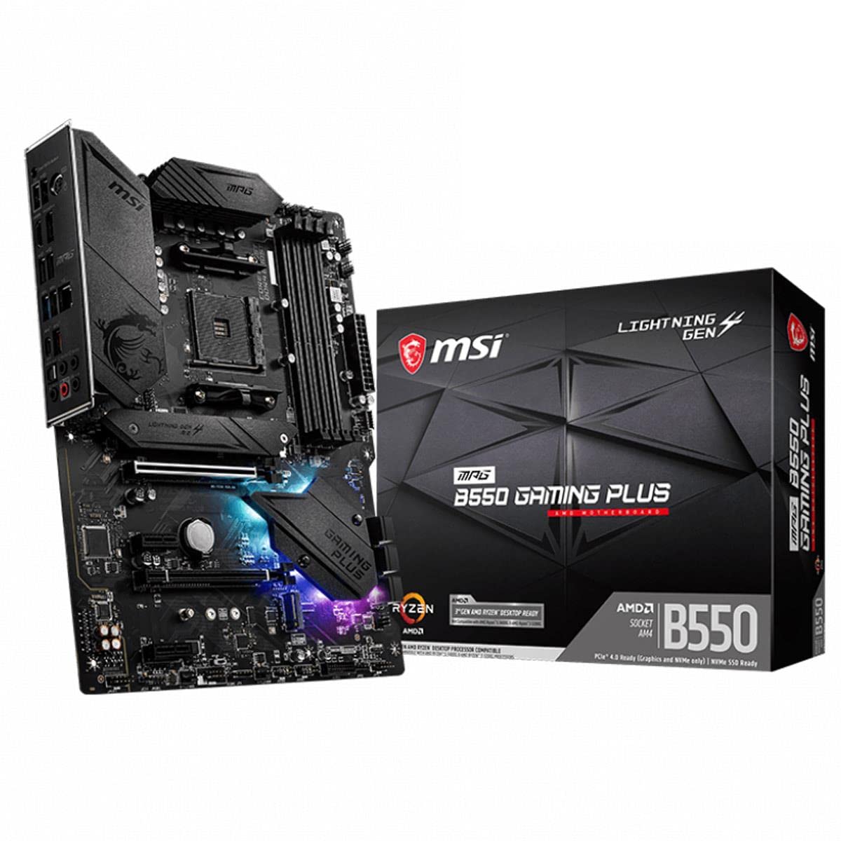 Msi Mpg B550 Gaming Plus (Atx Amd Am4 Ddr4 M.2 Usb 3.2 Gen 2 Hdmi Atx Gaming Moederboard Amd Ryzen™ 5000 Processors