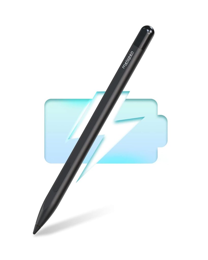 Metapen Stylus Pen M1 For Microsoft Surface, 2-In-1 Button &Amp;Amp; Faster Charge For 300H Work &Amp;Amp; Palm Rejection - Surface Pen For Surface Pro X/9/8/7/6/5/4/3/Go 3/Studio 2/Book 3/Duo 2, Asus Vivobook Flip