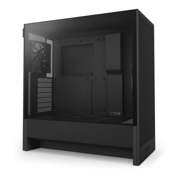 Nzxt H5 Flow - Compact Atx Mid-Tower Pc Gaming Case - High Airflow - 2 X 120Mm Fans Included - 360Mm Front &Amp; 240Mm Top Radiator Support - Cable Management System - Tempered Glass - Black
