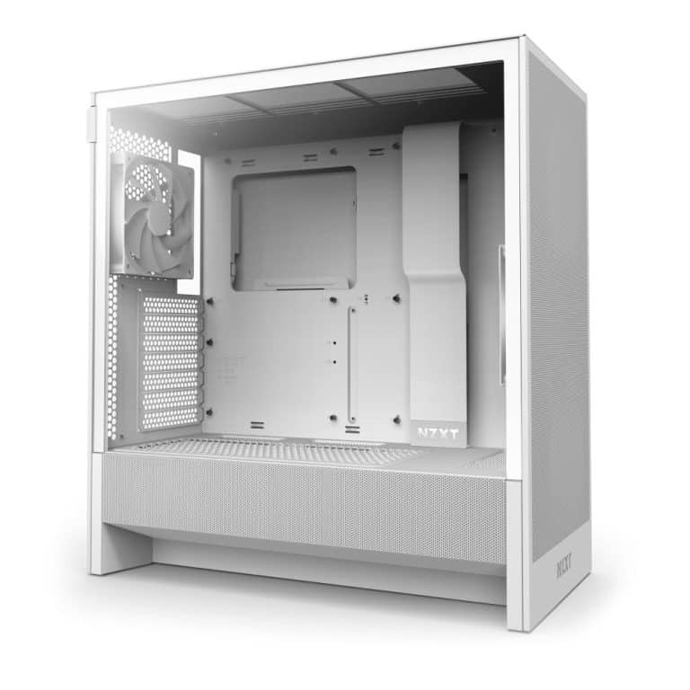 Nzxt H5 Flow - Compact Atx Mid-Tower Pc Gaming Case - High Airflow - 2 X 120Mm Fans Included - 360Mm Front &Amp; 240Mm Top Radiator Support - Cable Management System - Tempered Glass - White