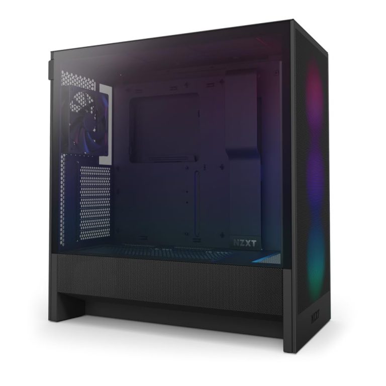 Nzxt H5 Flow Rgb - Compact Atx Mid-Tower Pc Gaming Case - High Airflow - F360 Rgb Core (Cv) Included - 360Mm Front &Amp; 240Mm Top Radiator Support - Cable Management - Tempered Glass - Black