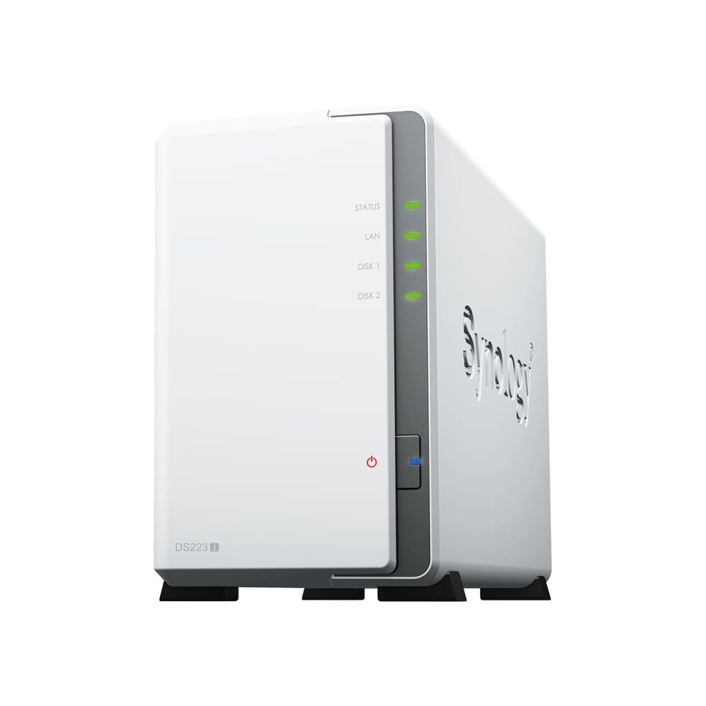 Synology Ds223J 2 Bay Desktop Nas, White