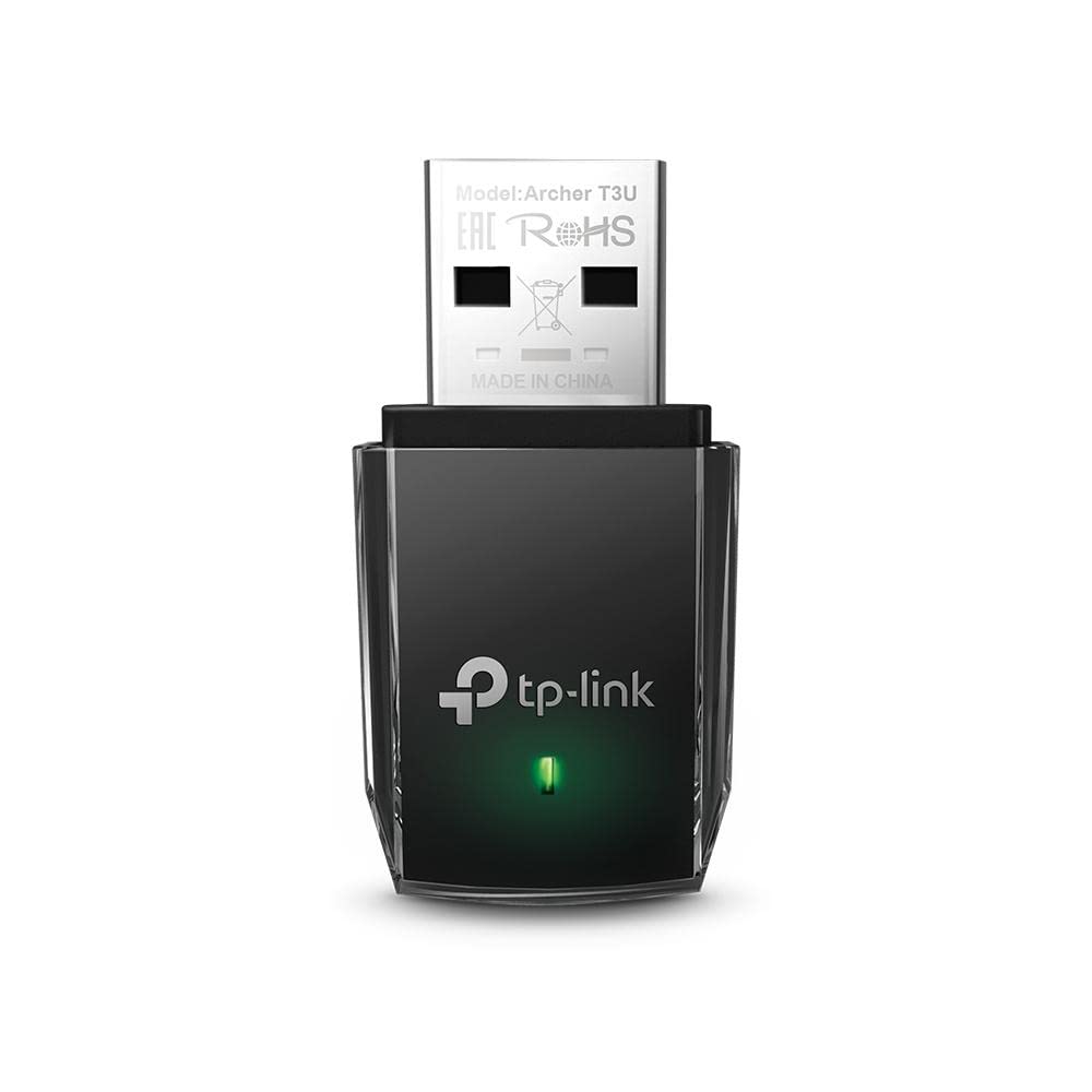 Tp-Link Ac1300 Usb Wifi Adapter (Archer T3U) - 2.4G/5G Dual Band Wireless Network Adapter For Pc Desktop, Mu-Mimo Wifi Dongle, Usb 3.0, Supports Windows 11, 10, 8.1, 8, 7, Xp/Mac Os X 10.9-10.14
