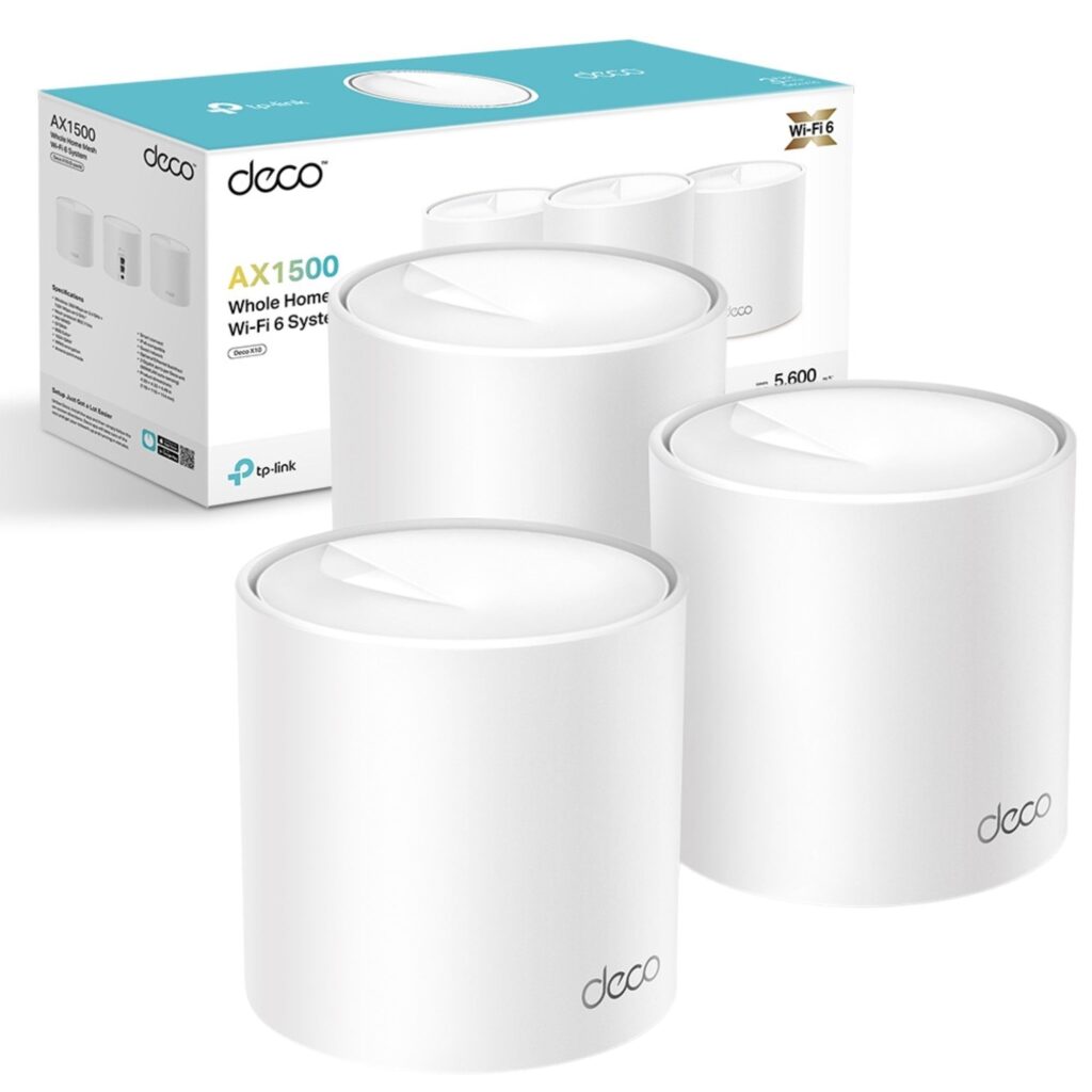 Tp-Link Deco X10(3-Pack) Ax1500Mbps Whole Home Mesh Wifi 6 System, Coverage Up To 5600Ft²,Easy Setup, Wifi Mesh System, Wi-Fi Router, Extender Booster, Gaming&Amp;Amp;4K, Easy Setup, Alexa &Amp;Amp; Google Home