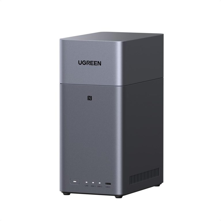 Ugreen Nasync Dh2300 2 Bay Desktop Nas, 4Gb Ram, Nfc One-Touch Connection, Ai Photo Album, 1Gbe Lan, Beginner-Friendly Nas System, Nas Server For Home (Diskless) (Dh2300)