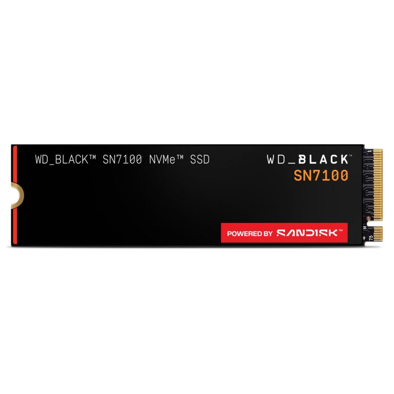 Wd_Black Sn7100 2Tb Nvme Ssd, M.2 2280, Read Speeds Up To 7250 Mb/S, Write Speed Up To 6,900 Mb/S, Next Gen Tlc 3D Nand, Wd_Black Dashboard, Up To 1,200Tbw, For Laptops, Handheld Gaming Devices