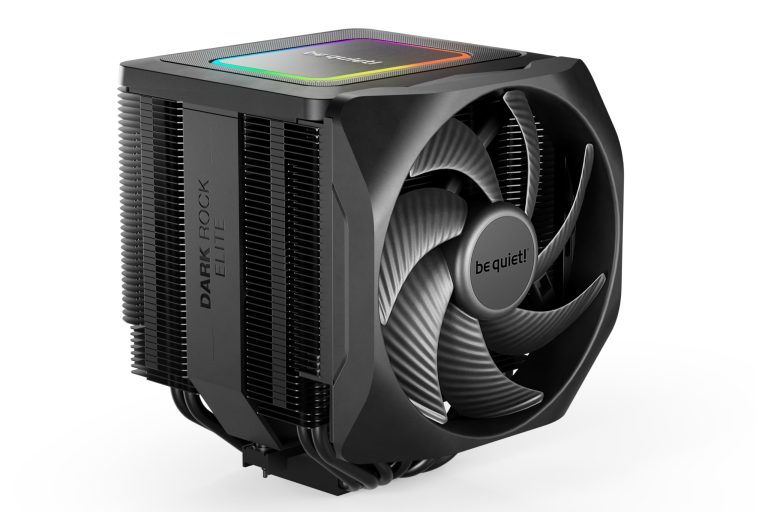 Be Quiet! Dark Rock Elite Air Cooler, 2X Silent Wings 135Mm Pwm Fans, Speed Switch With 2 Modes, High-Performance Heat Pipes, Front Fan Rail System, Enhanced Ram Compatibility, Argb Leds, Beefy Design