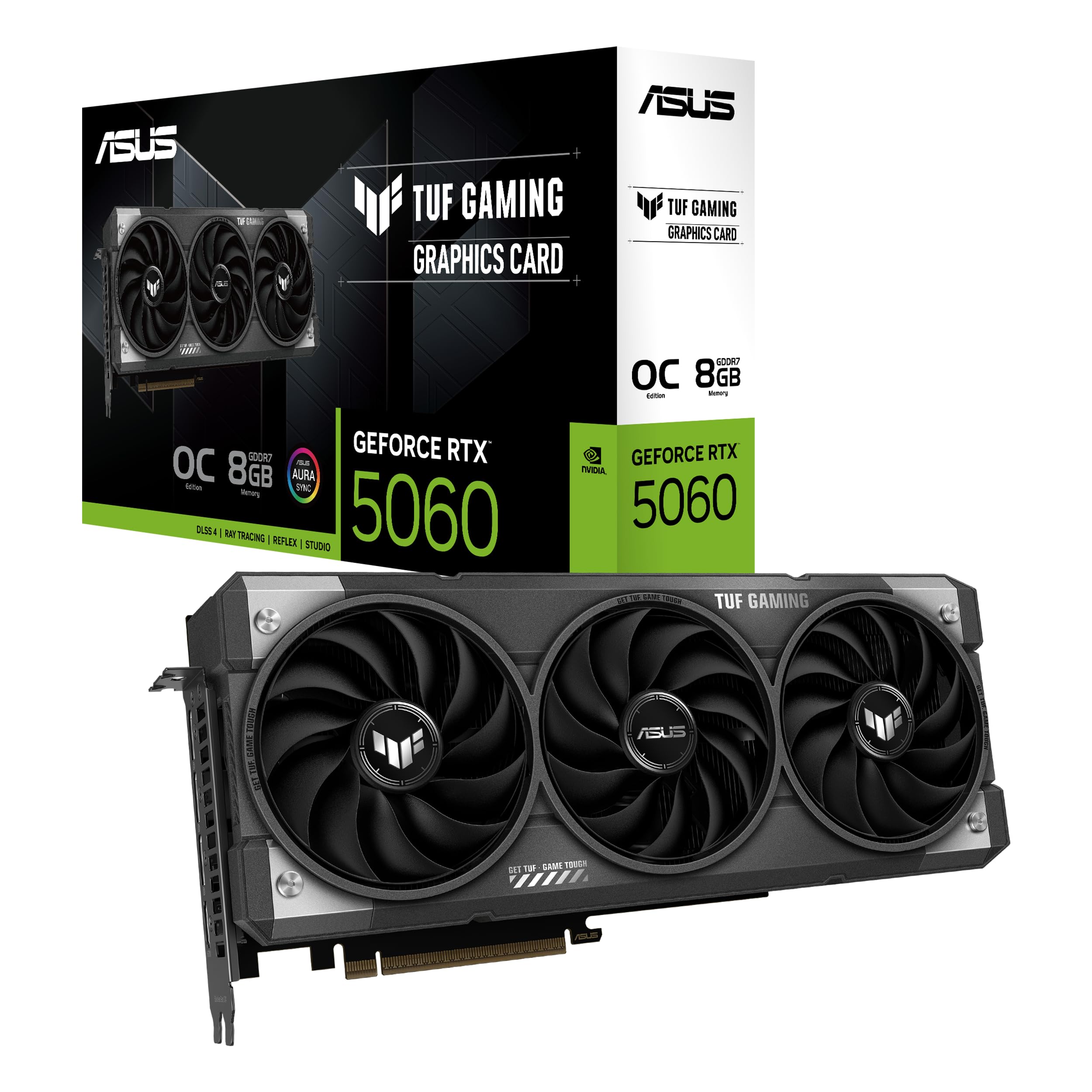 Asus Tuf Gaming Geforce Rtx 5060 Ti 8Gb Gddr7 Oc Edition Gaming Graphics Card (Pcie 5.0, Hdmi/Dp 2.1, 3.1-Slot, Military-Grade Components, Protective Pcb Coating, Axial-Tech Fans)