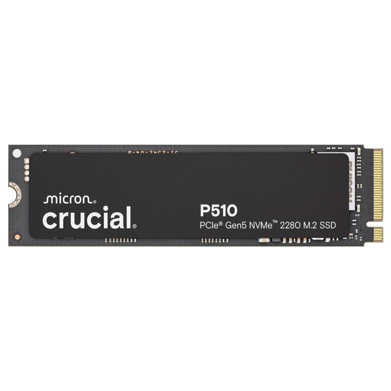 Crucial P510 2Tb Ssd Nvme M.2 Pcie 5.0 X4 Gen5, Read/Write Speeds Up To 10,000/8,700 Mb/S, Laptop &Amp; Desktop (Pc) Compatible, Solid State Drive - Ct2000P510Ssd8-01