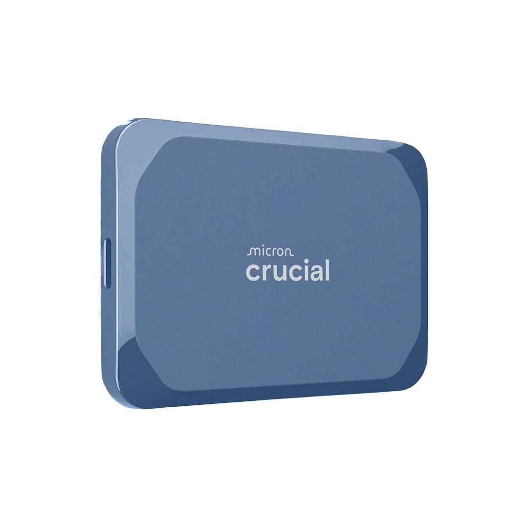 Crucial X10 2Tb External Portable Ssd Drive - Up To 2100Mb/S, Usb-C 3.2 Gen2, Ip65 Dust And Water Resistant, External Solid State Drive, Matte Blue - Ct2000X10Ssd9-02
