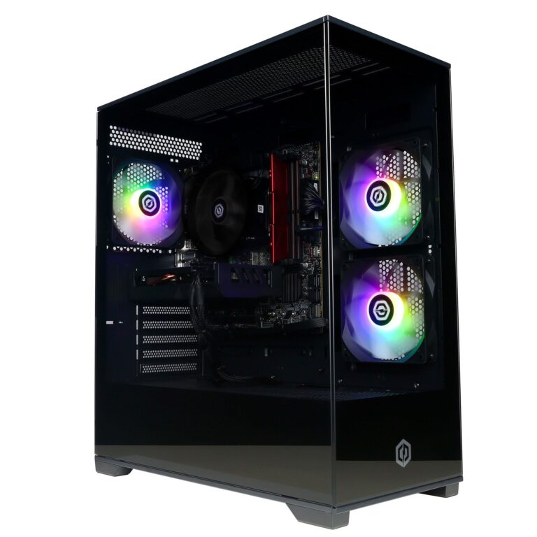 Cyberpowerpc Wyvern Gaming Pc - Amd Ryzen 5 8400F, Nvidia Rtx 5060 Ti 8Gb, 16Gb Ram, 1Tb Nvme Ssd, 650W 80+ Psu, Wi-Fi, Windows 11, Prism Panoramic Rgb Black