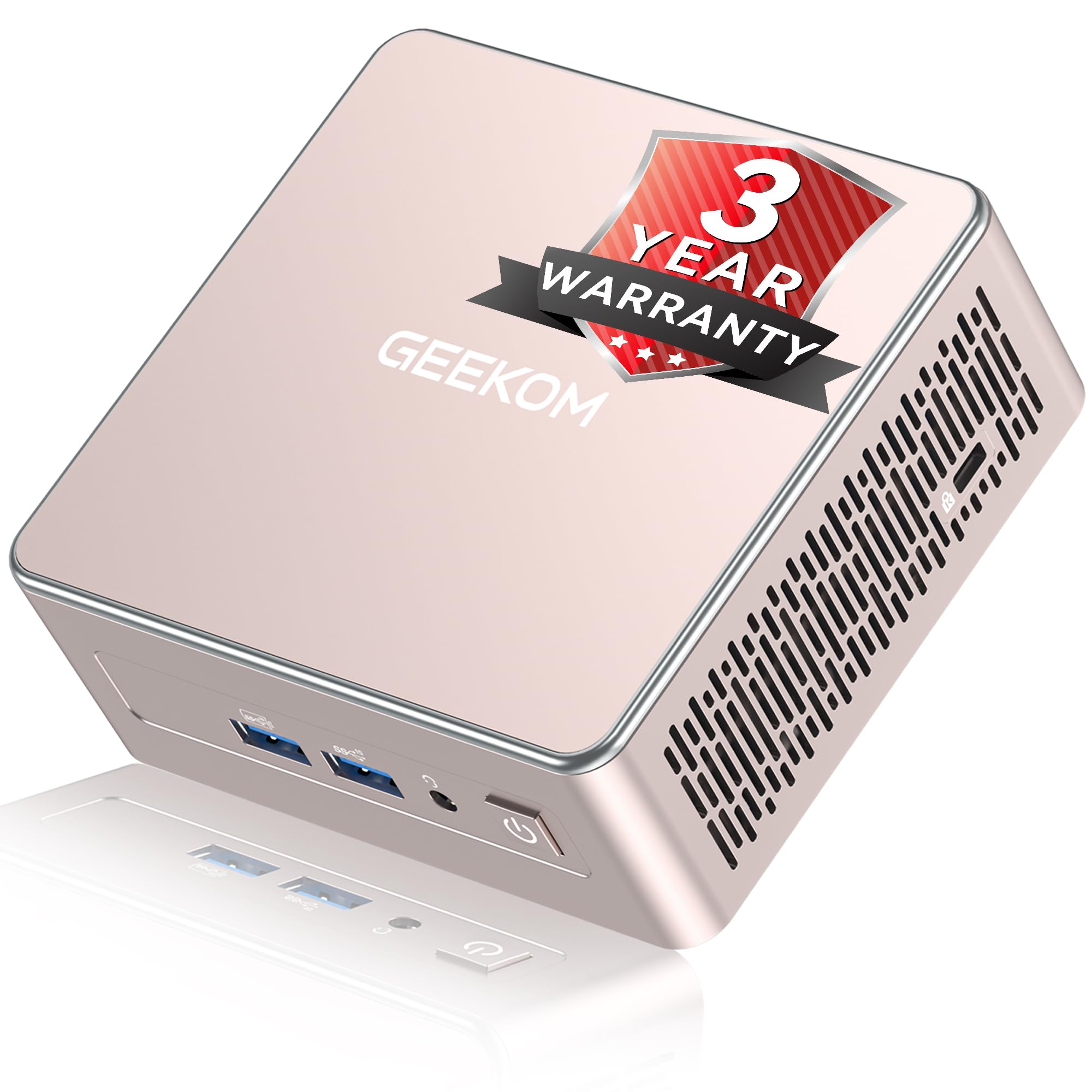 Geekom A5 Mini Pc With Windows 11 Pro, With Amd Ryzen 5 7430U (Up To 4.4Ghz) 16Gb High-Speed Ram (Expandable, Not Lpddr) &Amp; 512Gb Nvme Ssd, Dual Hdmi/Amd Vega 7 Graphics/8K Quad Display For Home Office