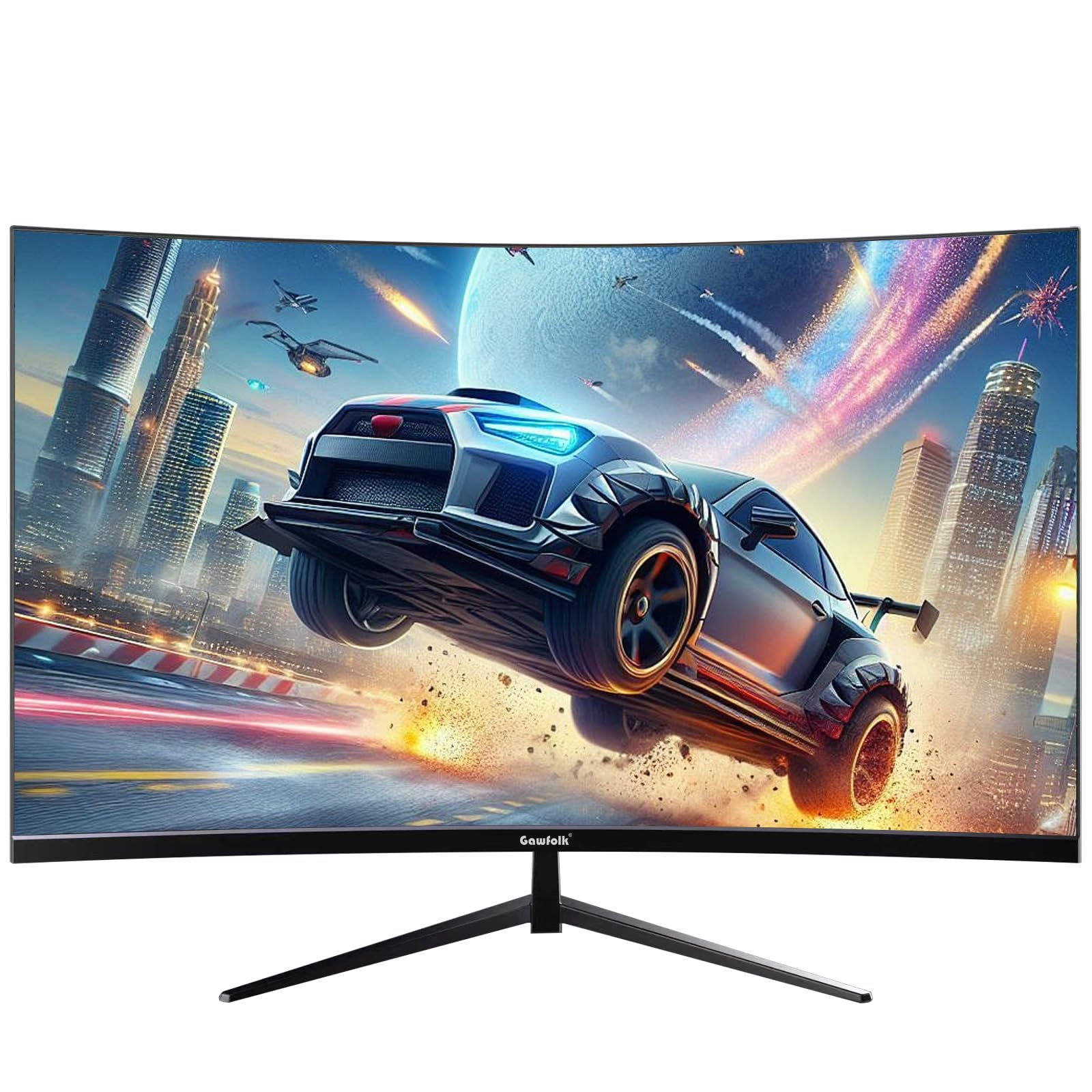Gawfolk 32 Inch 4K Curved 1500R Pc Gaming Monitor