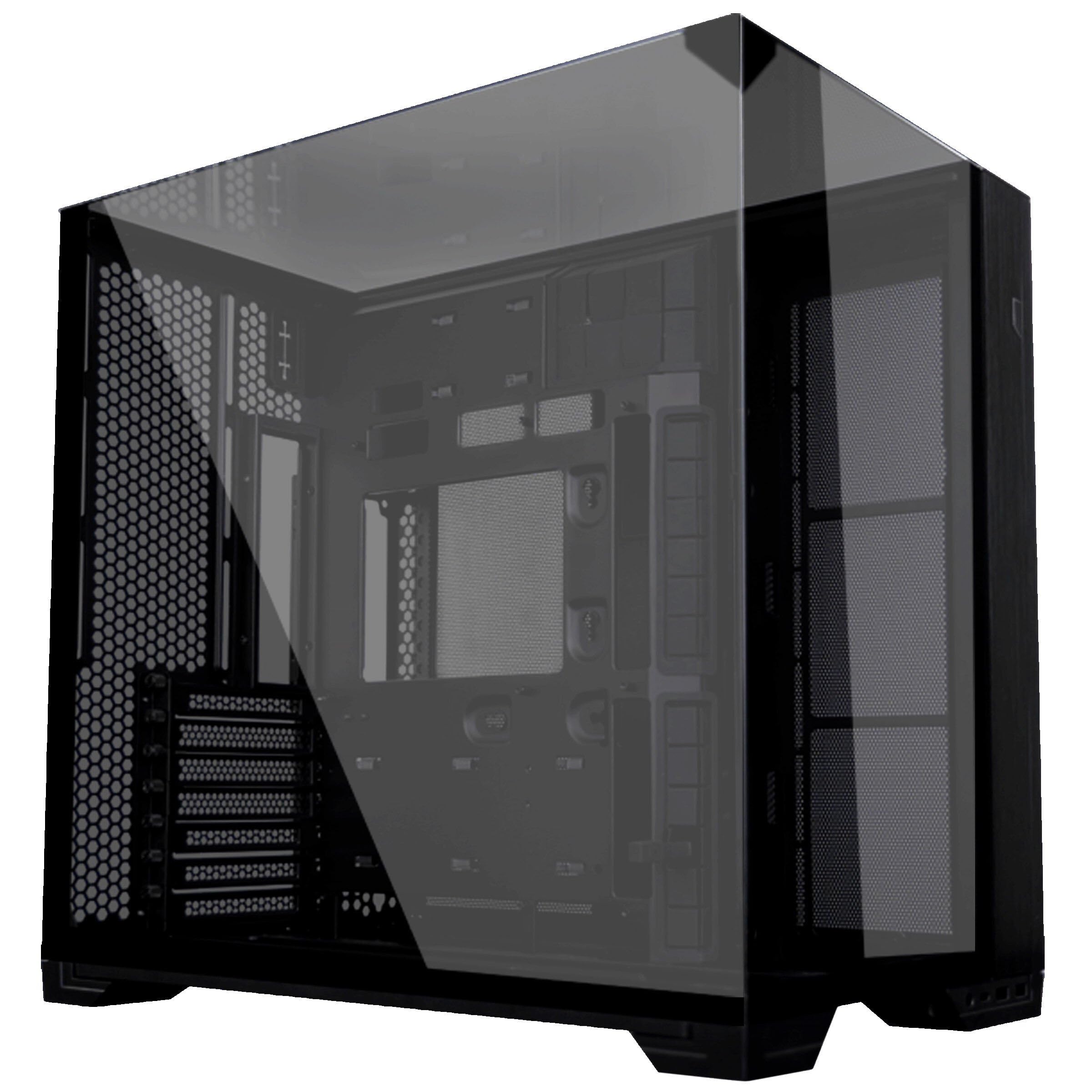 Lian Li O11 Vision Compact Atx Mid-Tower Gaming Pc Case - Aluminium &Amp; Tempered Glass Black Pc Case