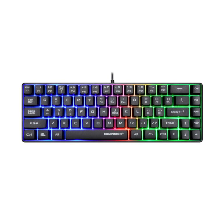Pc Gaming Keyboards Sumvision Seeker Destroyer 60% Percent Pro Gaming Keyboard Wired Usb Mini Compact Backlit Mechanical Feel Apple Mac Windows 11 Pc Ps5 Xbox Series X/S (Free Uk Tech Support)