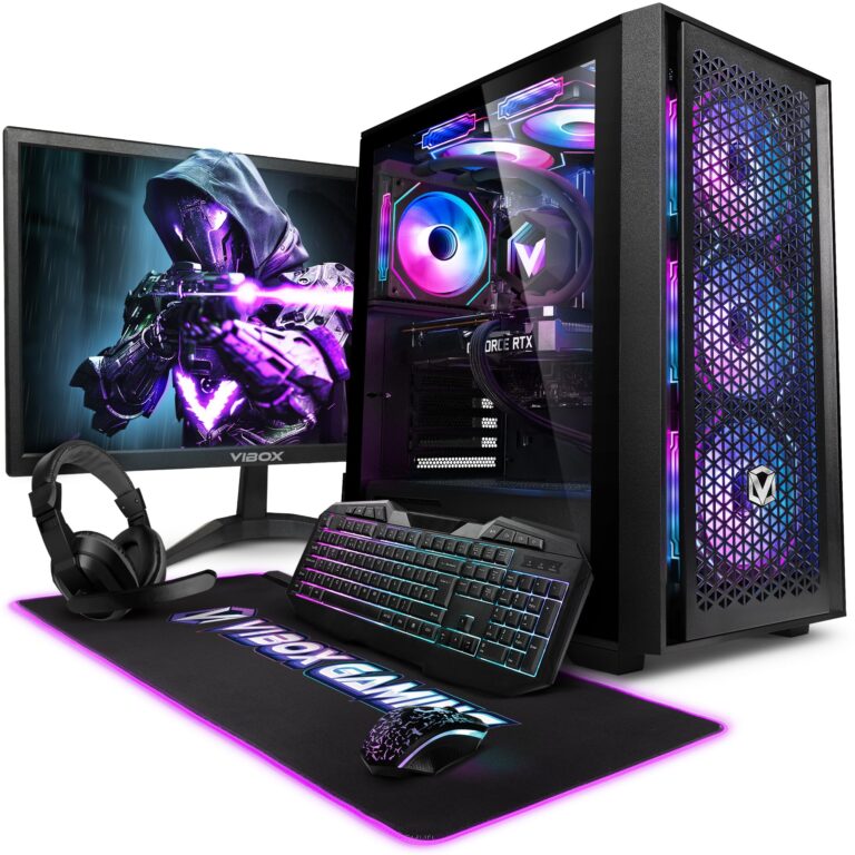 Vibox Iv-64 Gaming Pc Bundle • Amd Ryzen 7 5700X 4.6Ghz • Nvidia Rtx 4060 8Gb • 16Gb Ram • 1Tb Ssd • Windows 11 • 23&Quot; Monitor • Wifi