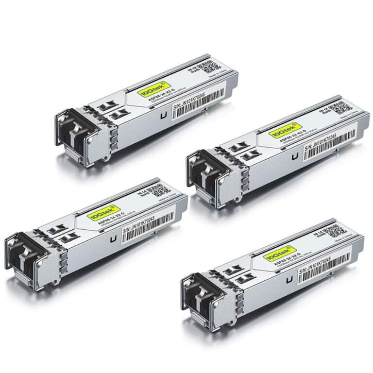 10Gtek [4 Pack] 1G Sfp Sx Lc Multimode Module 550-Meter, 1000Base-Sx Mini-Gbic Transceiver Compatible For Cisco Glc-Sx-Mmd, Meraki, Mikrotik, Netgear, Ubiquiti Unifi Uf-Mm-1G, D-Link,Zyxel And More