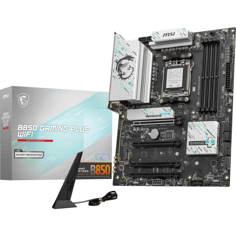Msi B850 Gaming Plus Wifi Motherboard, Atx - Supports Amd Ryzen 9000/8000 / 7000 Processors, Am5 - Ddr5 Memory Boost 8200+ Mt/S (Oc), Pcie 5.0 X16 &Amp; 4.0 X16, M.2 Gen5, Wi-Fi 7, 5G Lan
