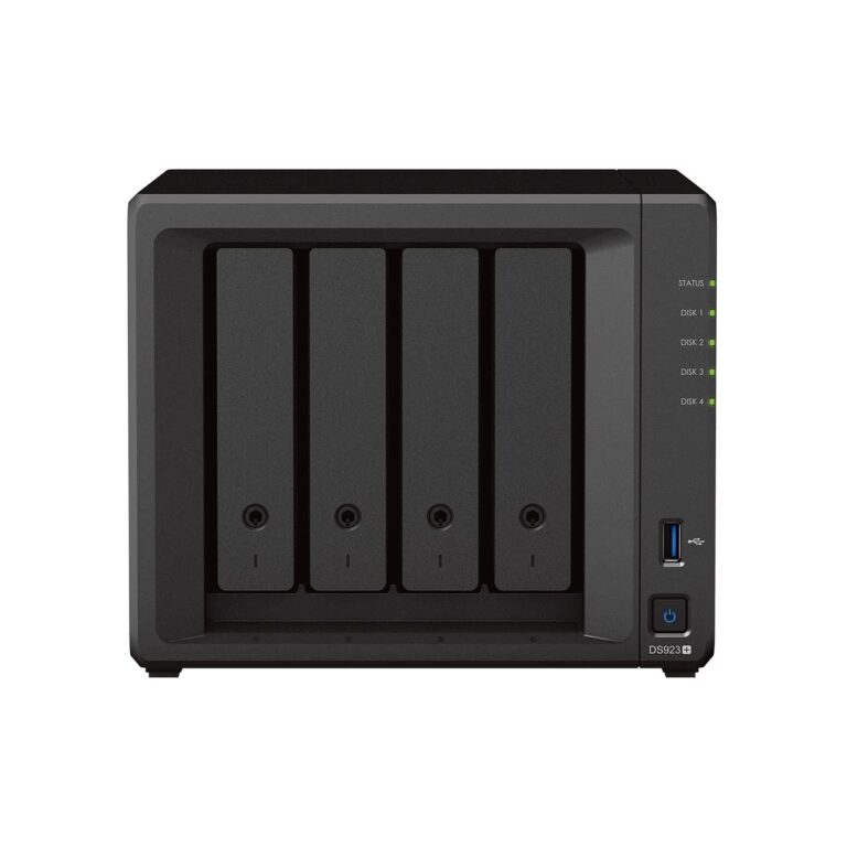 Synology Ds923+ 4-Bay Diskstation Nas (Amd Ryzen™ 4 Threads R1600 Dual-Core 4Gb Ram 2Xrj-45 1Gbe Lan Port) 16Tb Bundle With 4X 4Tb Seagate Ironwolf